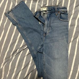 Abercrombie high rise skinny curve love split hem